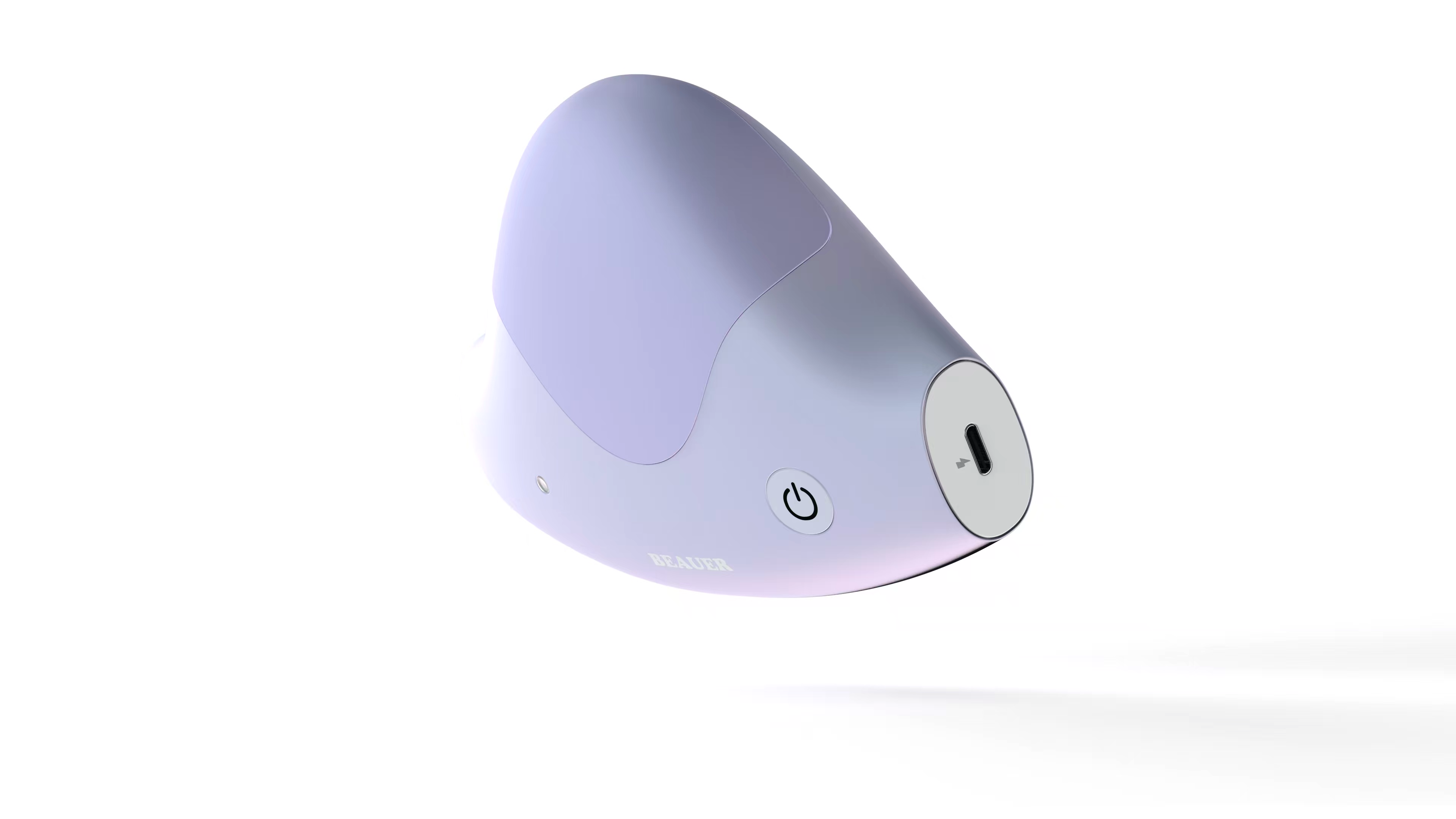 BEAUER intelligent skin device, three-quarter view in soft lavender